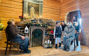 Pagasta amatierteātra dalība Usmas baznīcā “Eņģeļi pār Latviju”